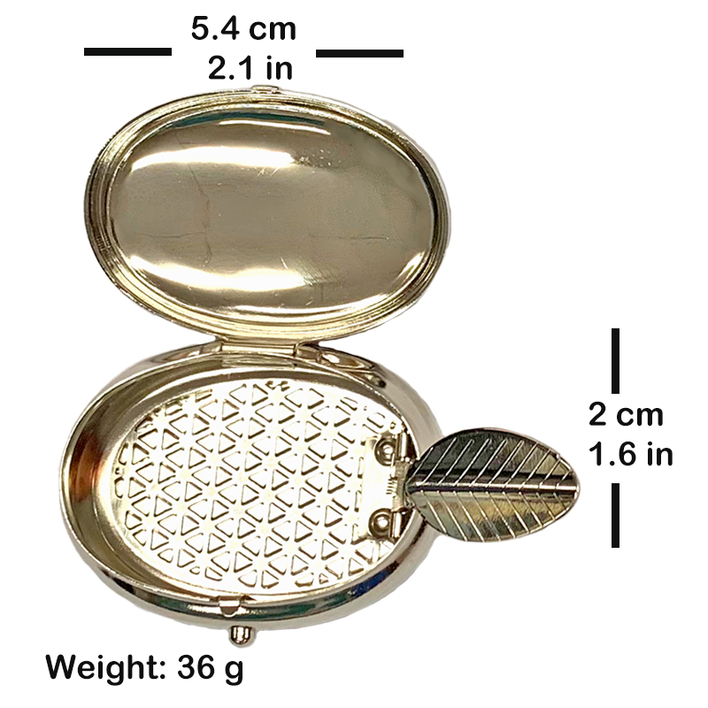enamel oval-shaped pocket ashtray